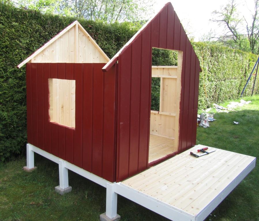 DIYProjekt GartenSpielhaus für Kinder Bauabschnitt 5 MamaMony.de