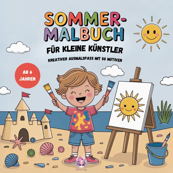 Cover Sommer Malbuch für kleine Künstler