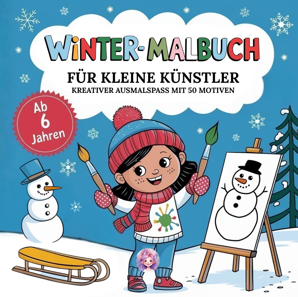 Cover Winter Malbuch für kleine Künstler